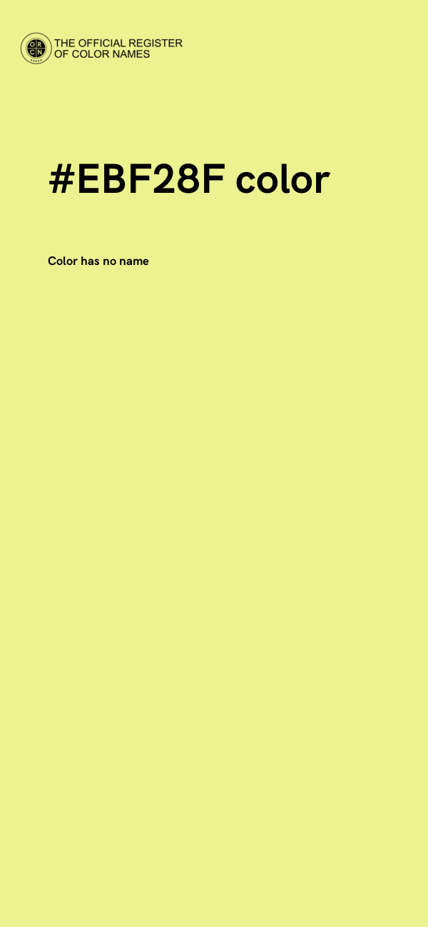 #EBF28F color image