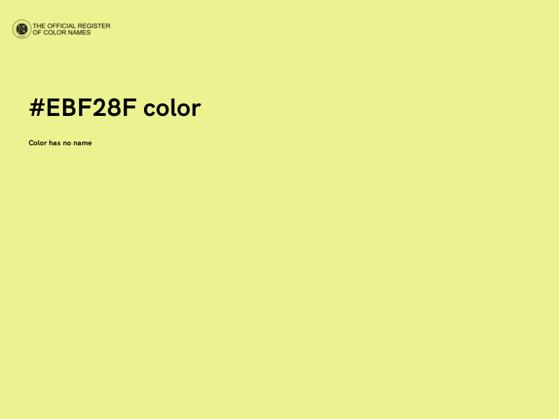 #EBF28F color image