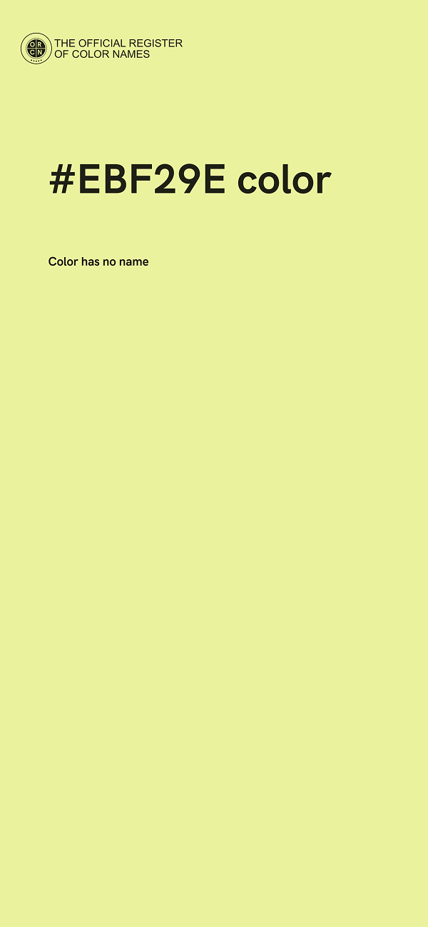 #EBF29E color image