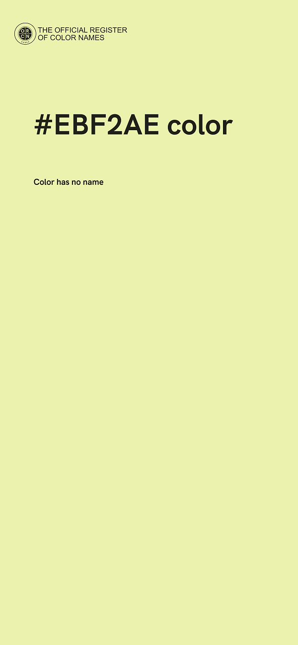 #EBF2AE color image