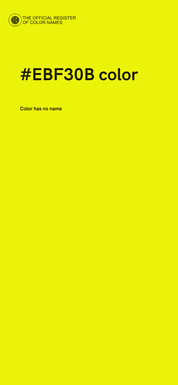 #EBF30B color image