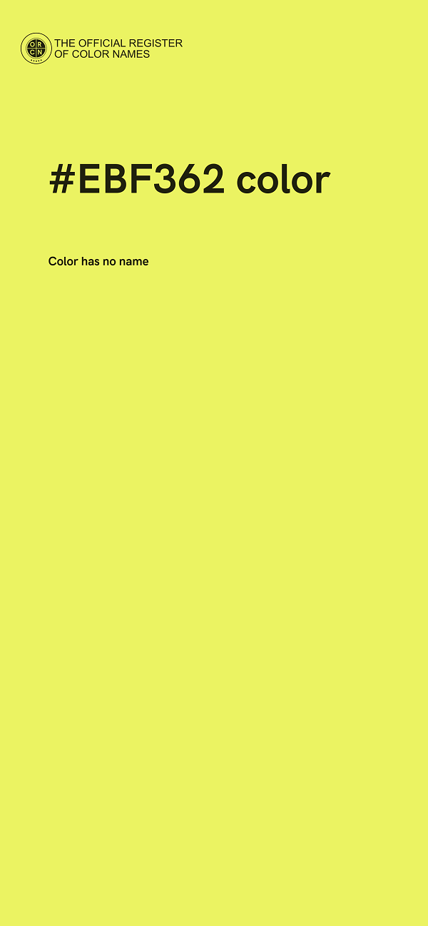 #EBF362 color image