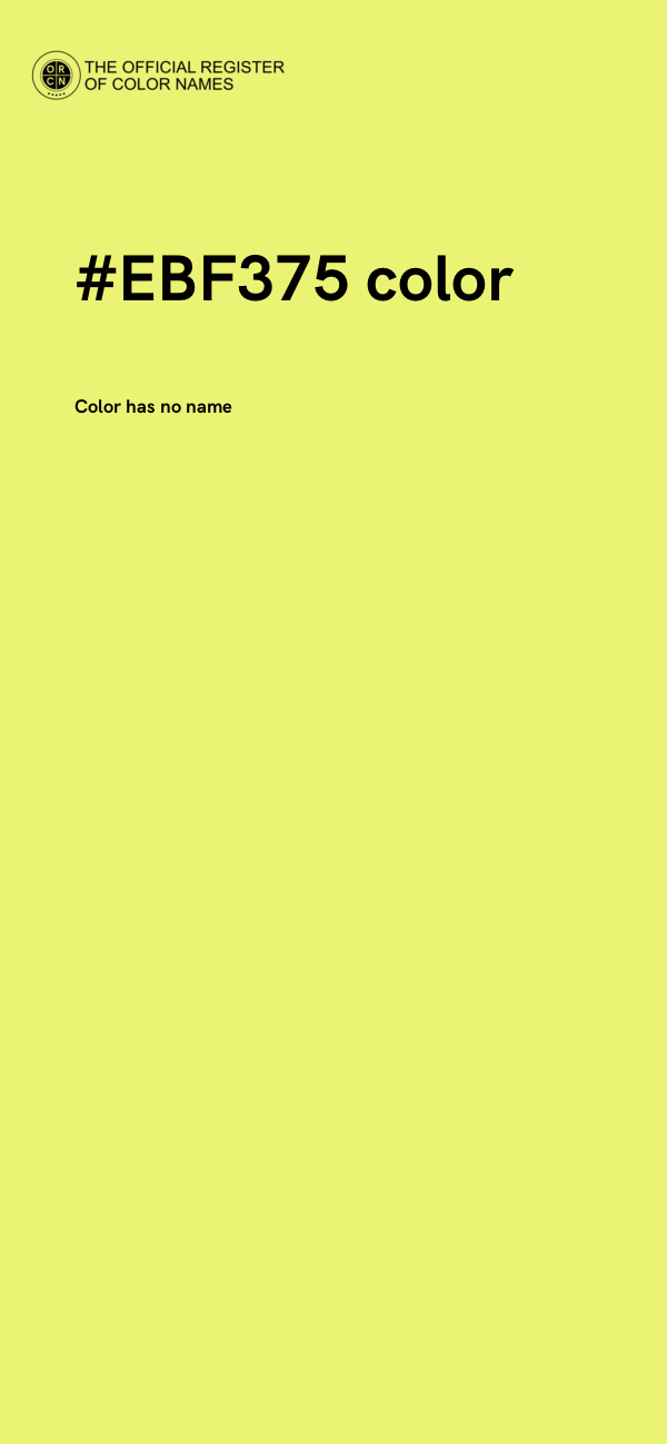 #EBF375 color image