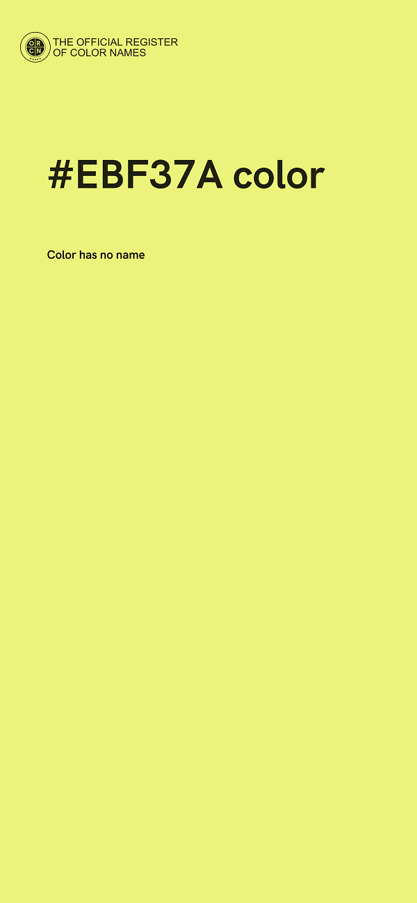 #EBF37A color image