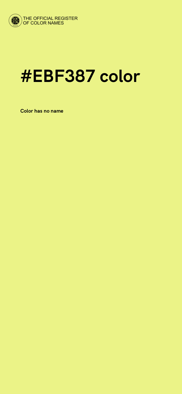 #EBF387 color image