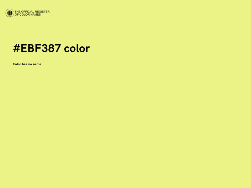 #EBF387 color image