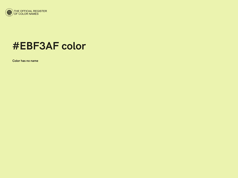 #EBF3AF color image