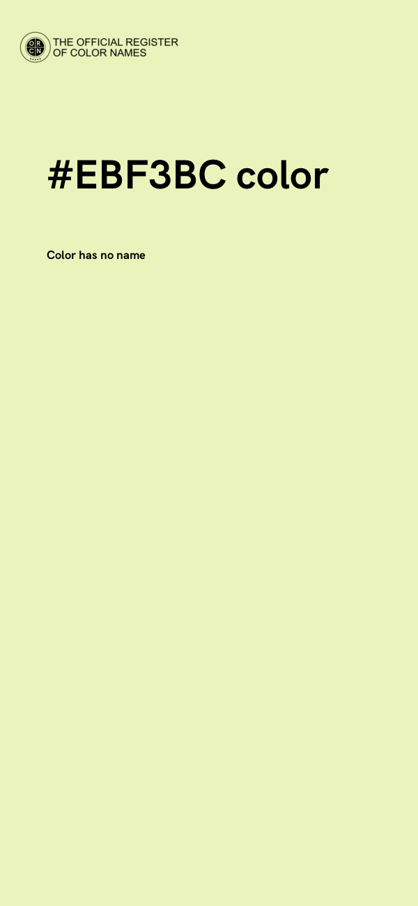 #EBF3BC color image