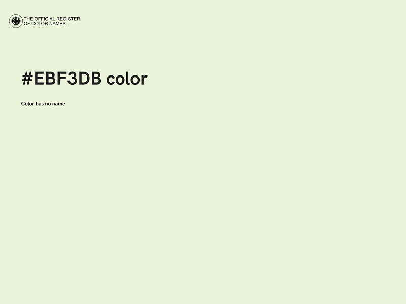 #EBF3DB color image