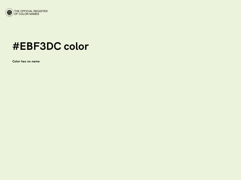 #EBF3DC color image