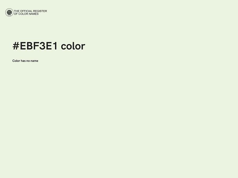 #EBF3E1 color image