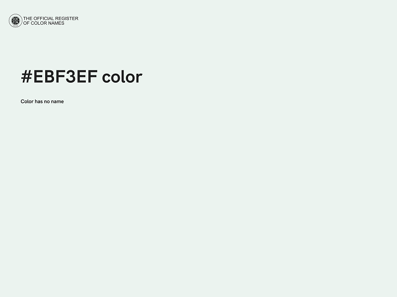 #EBF3EF color image