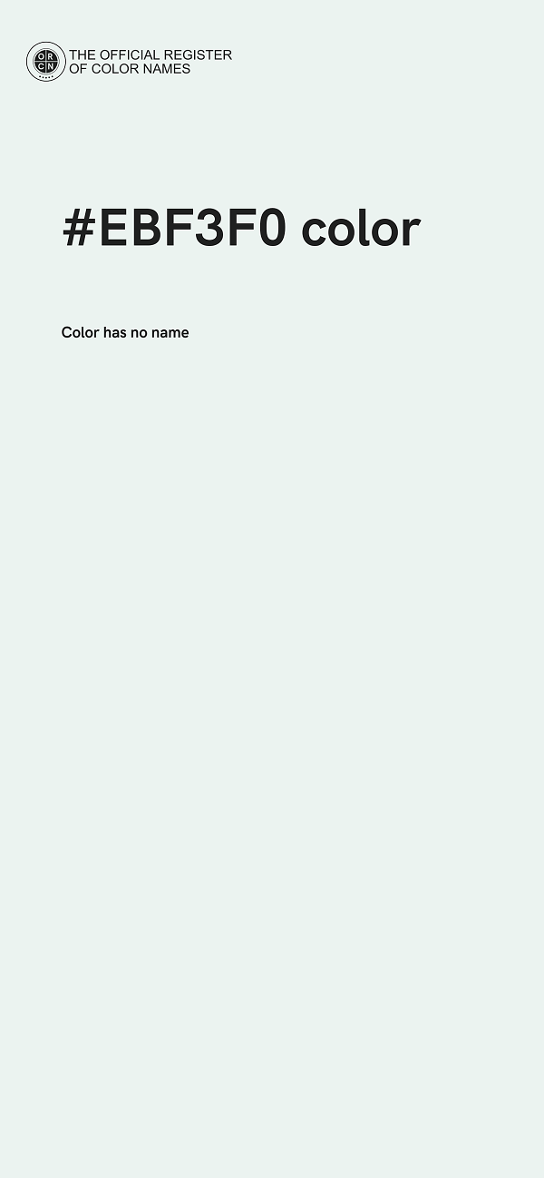 #EBF3F0 color image