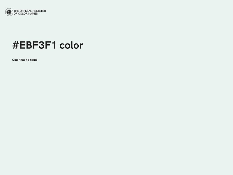 #EBF3F1 color image