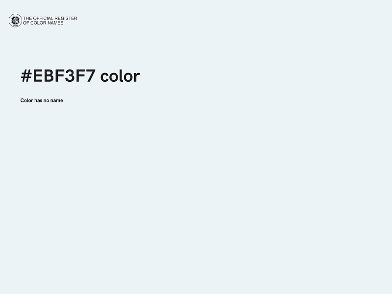 #EBF3F7 color image