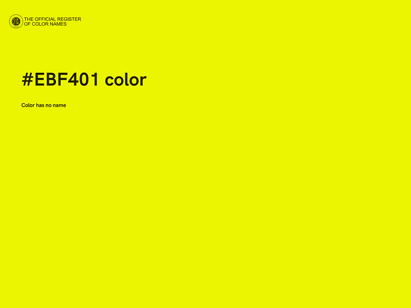 #EBF401 color image