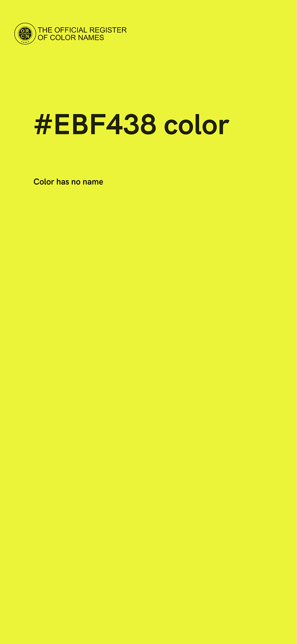 #EBF438 color image