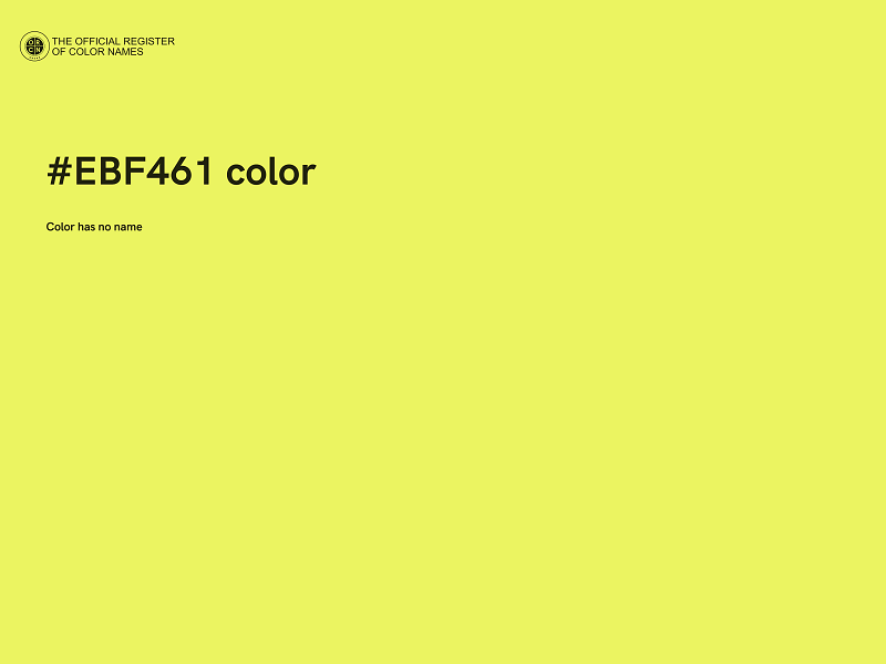 #EBF461 color image