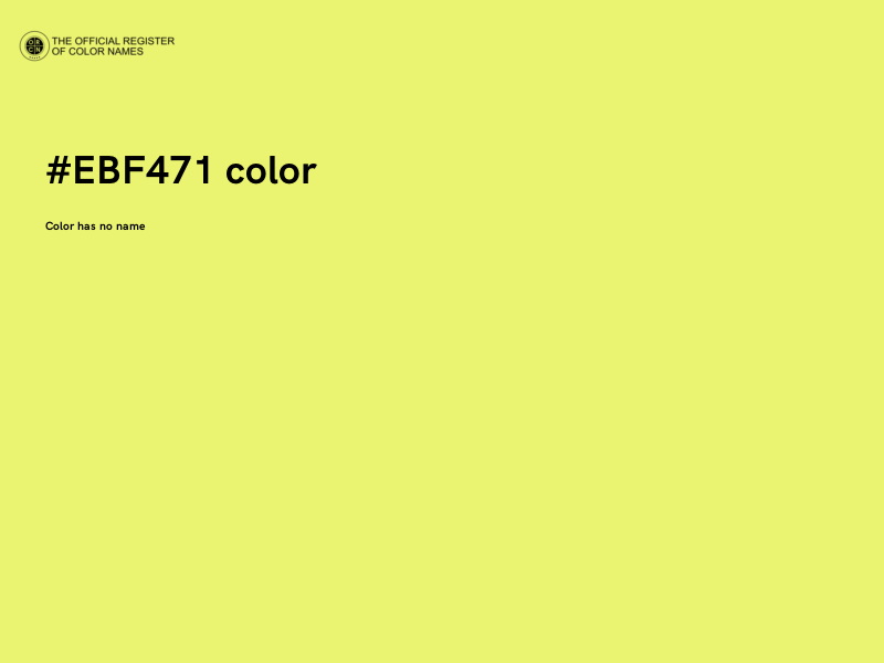 #EBF471 color image