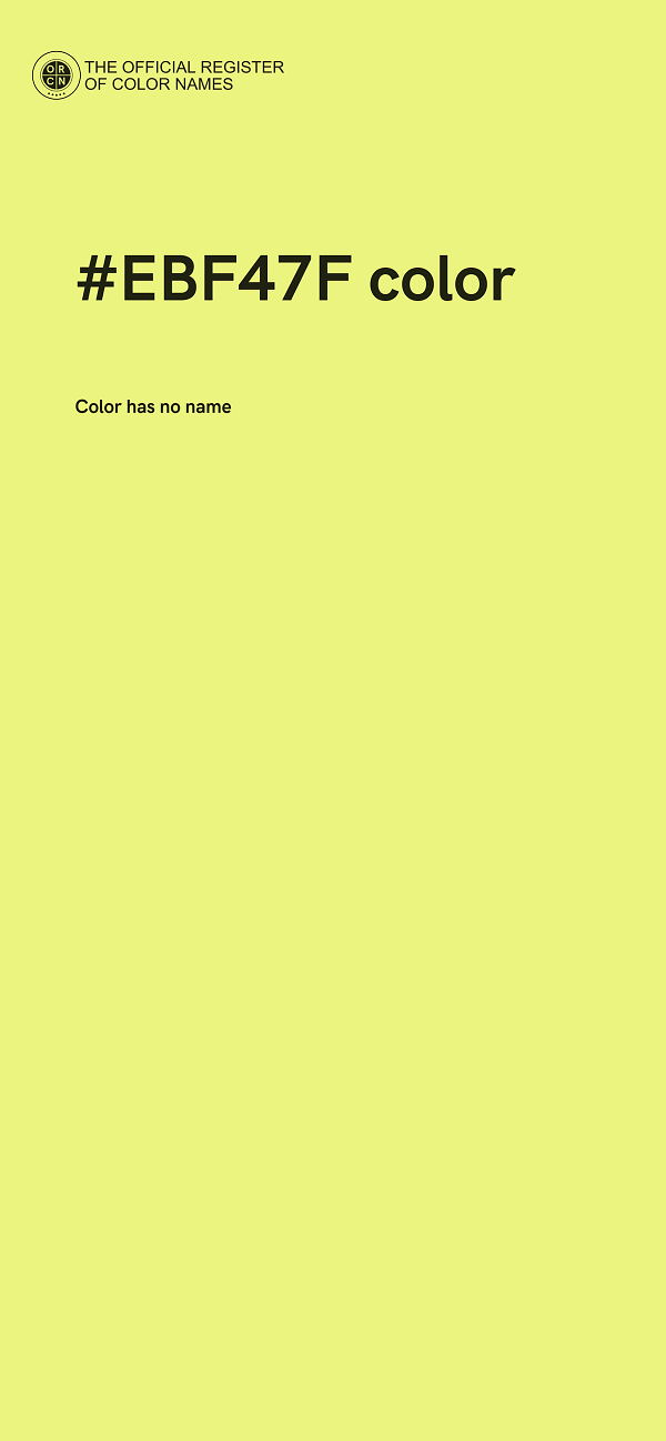 #EBF47F color image