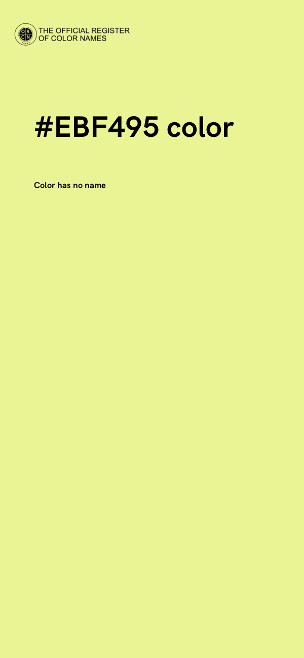 #EBF495 color image