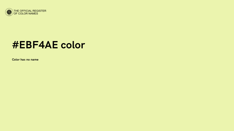 #EBF4AE color image