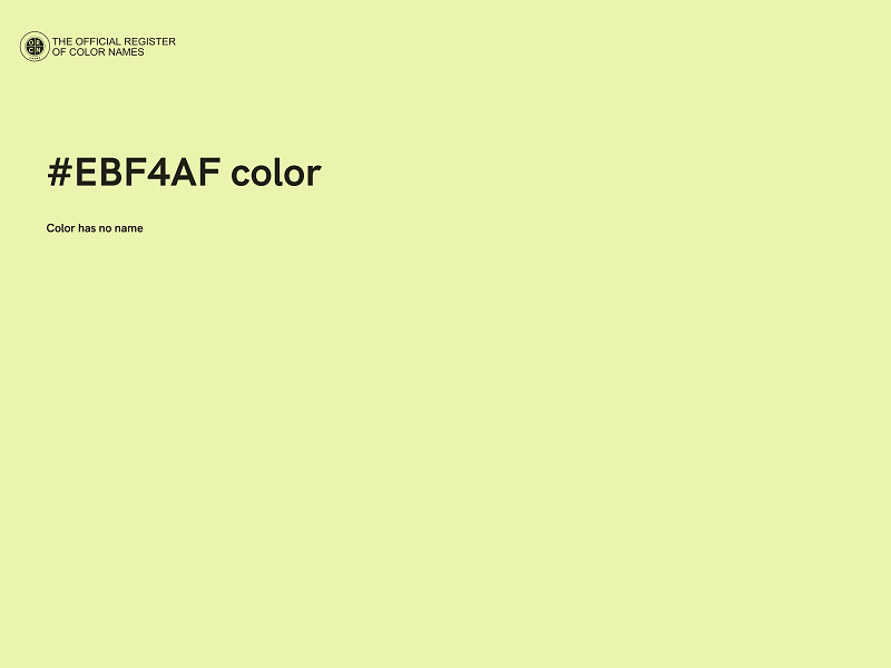 #EBF4AF color image