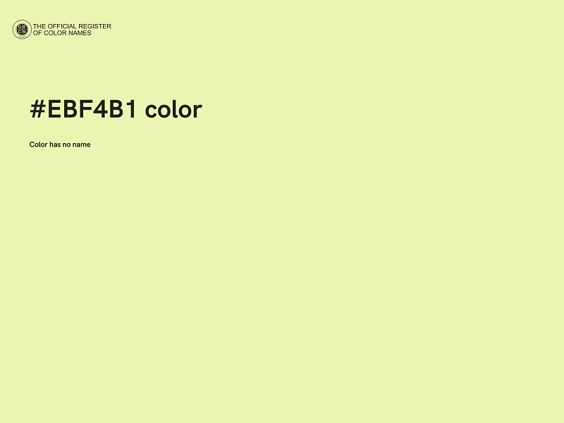 #EBF4B1 color image