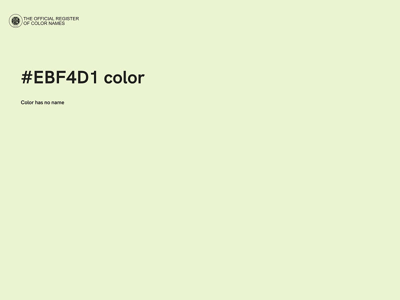 #EBF4D1 color image