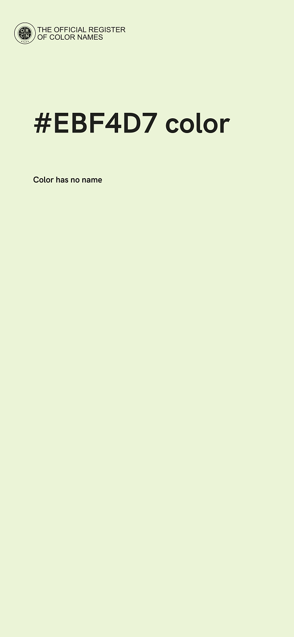 #EBF4D7 color image