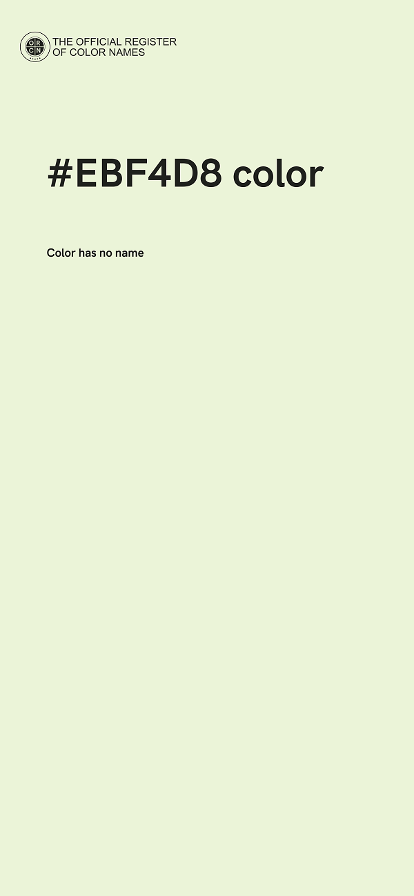 #EBF4D8 color image