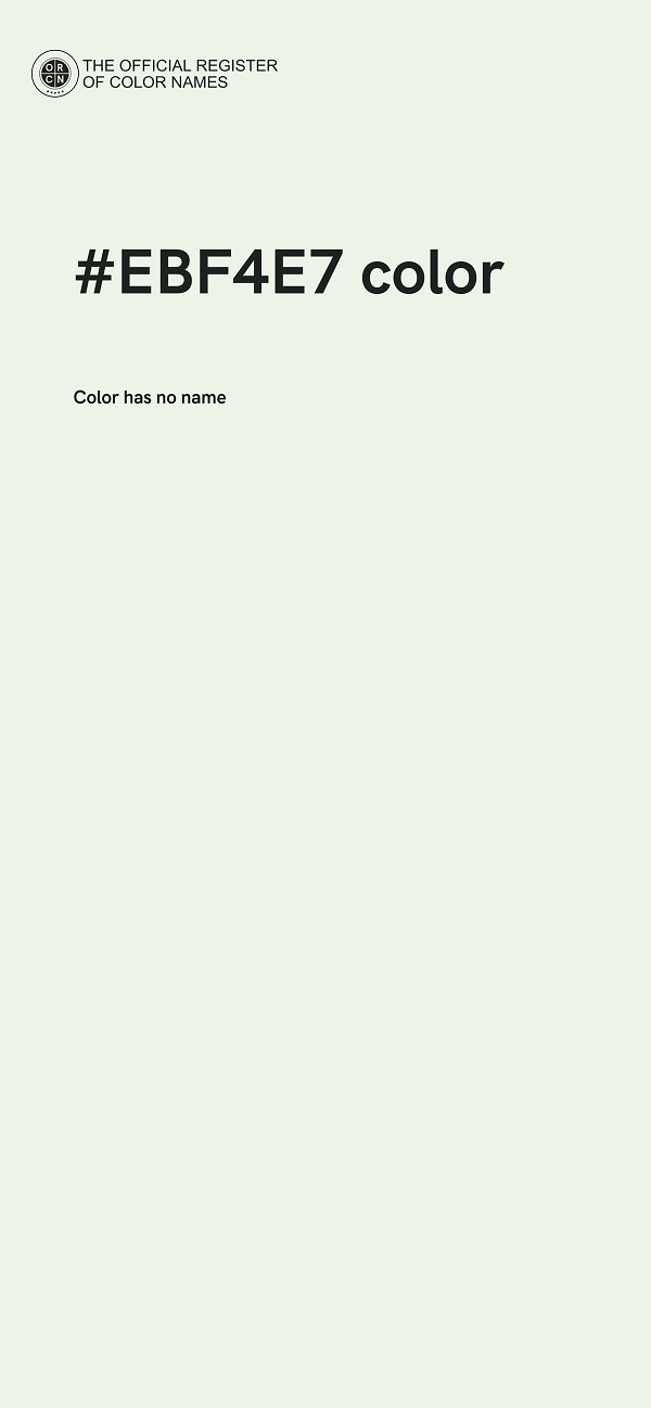 #EBF4E7 color image
