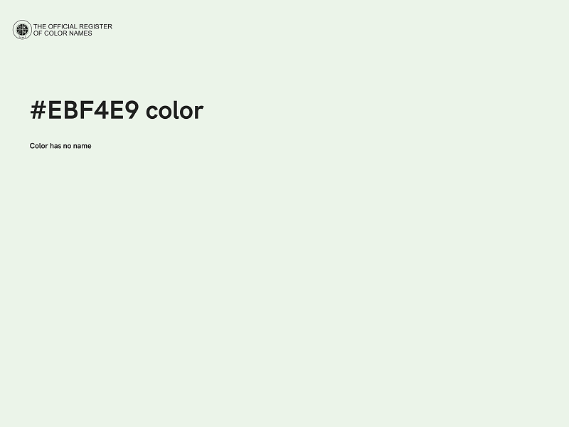 #EBF4E9 color image