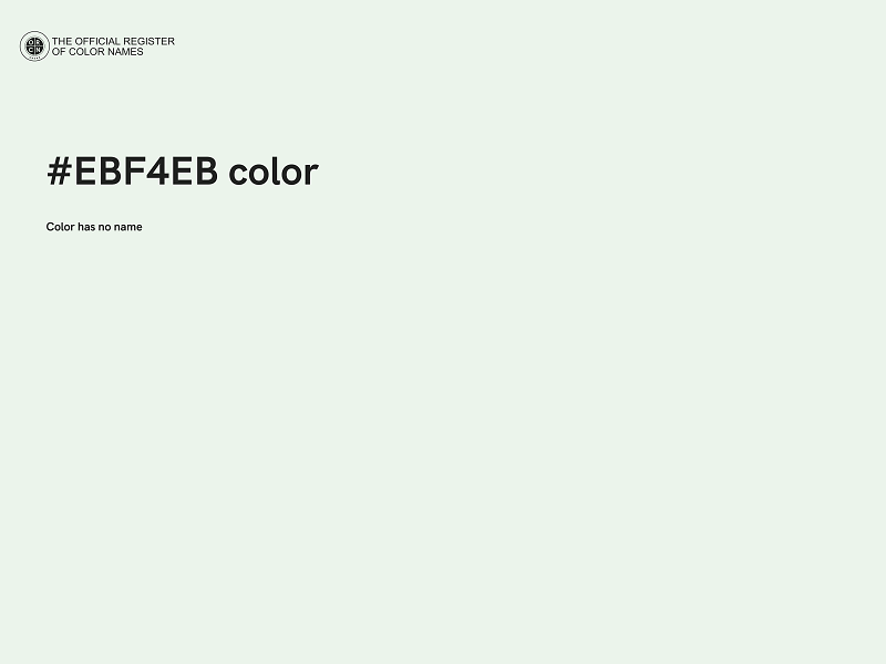 #EBF4EB color image