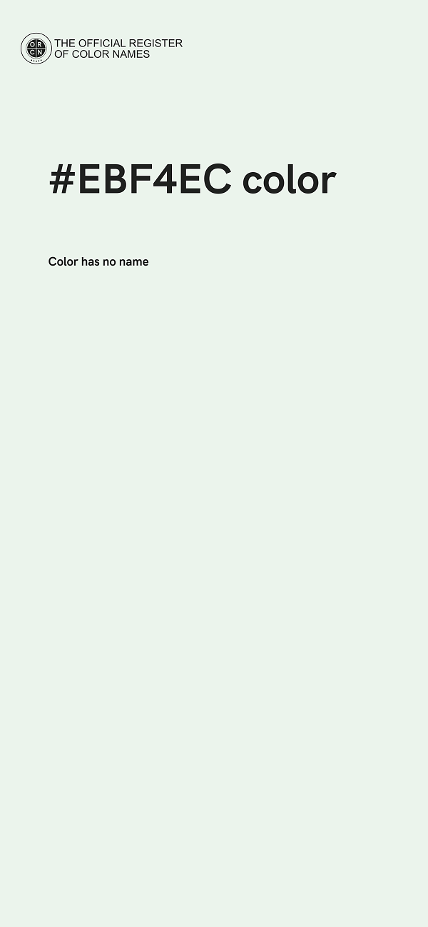 #EBF4EC color image