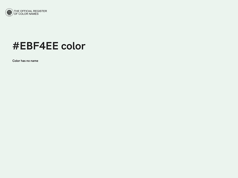 #EBF4EE color image