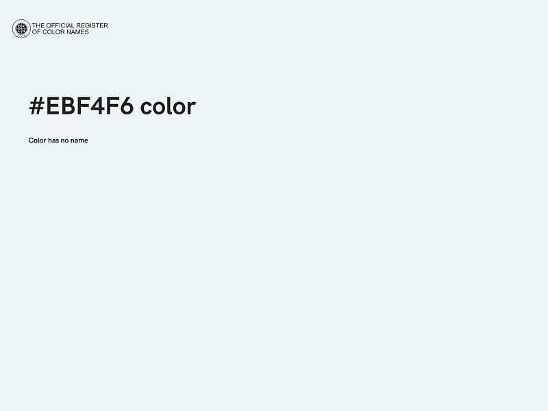 #EBF4F6 color image