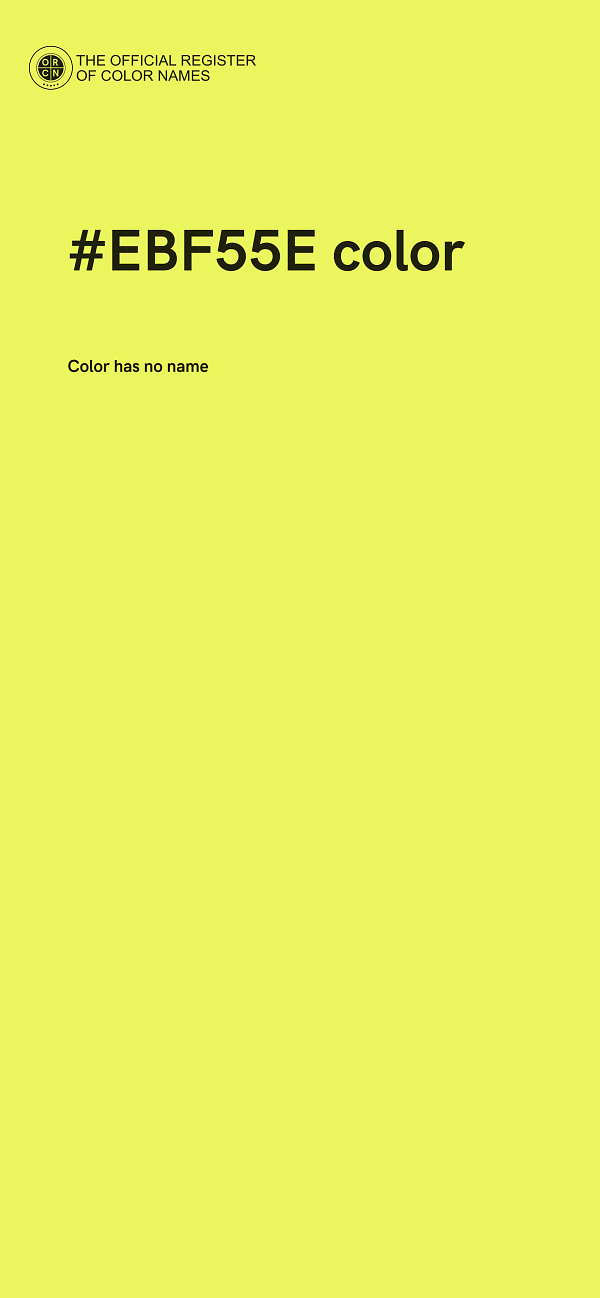 #EBF55E color image