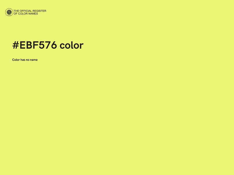 #EBF576 color image