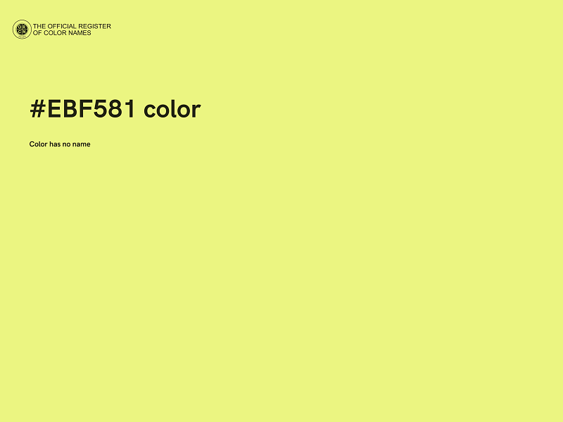 #EBF581 color image