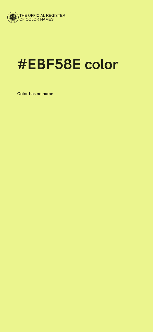 #EBF58E color image