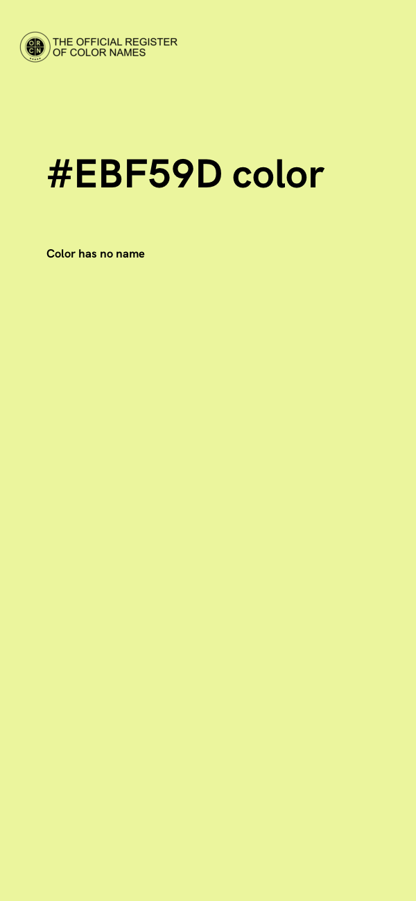 #EBF59D color image