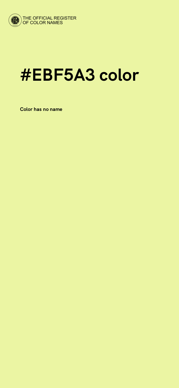 #EBF5A3 color image