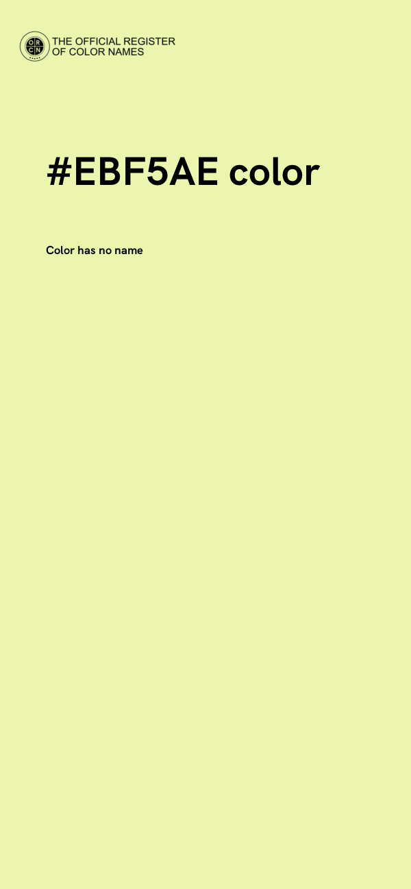 #EBF5AE color image