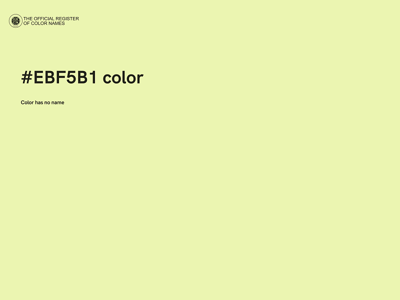 #EBF5B1 color image