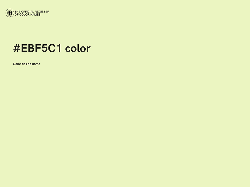 #EBF5C1 color image