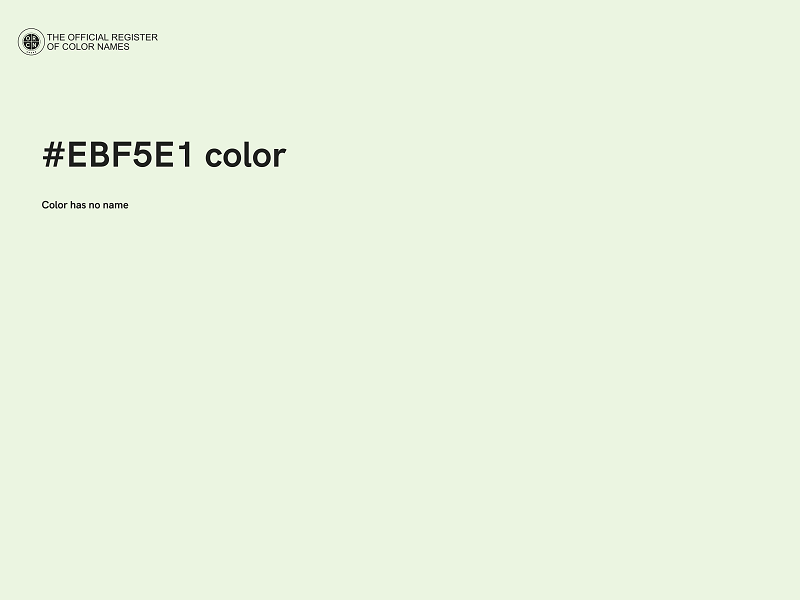 #EBF5E1 color image