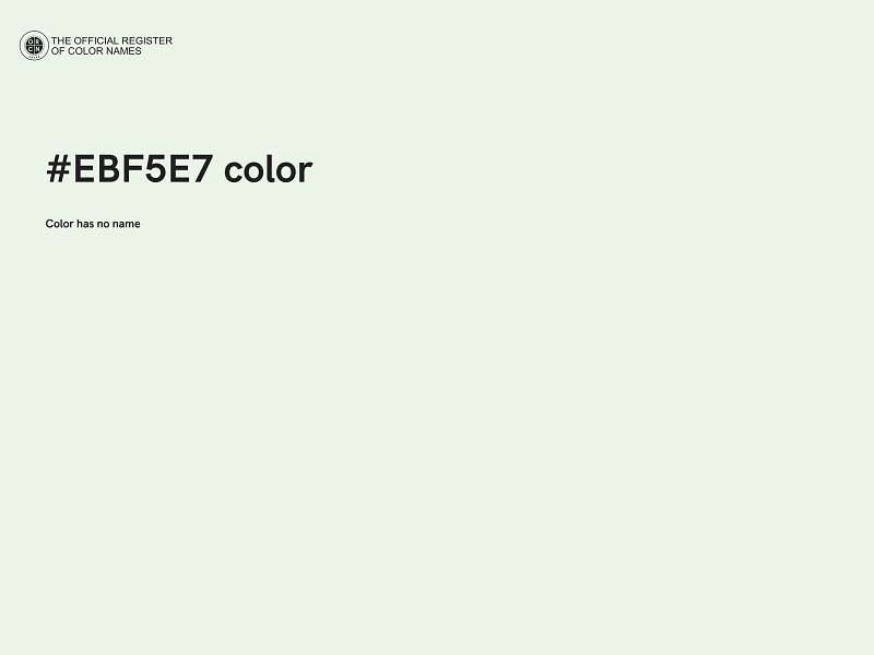 #EBF5E7 color image