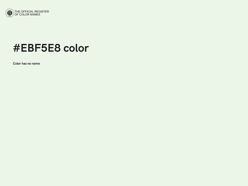 #EBF5E8 color image