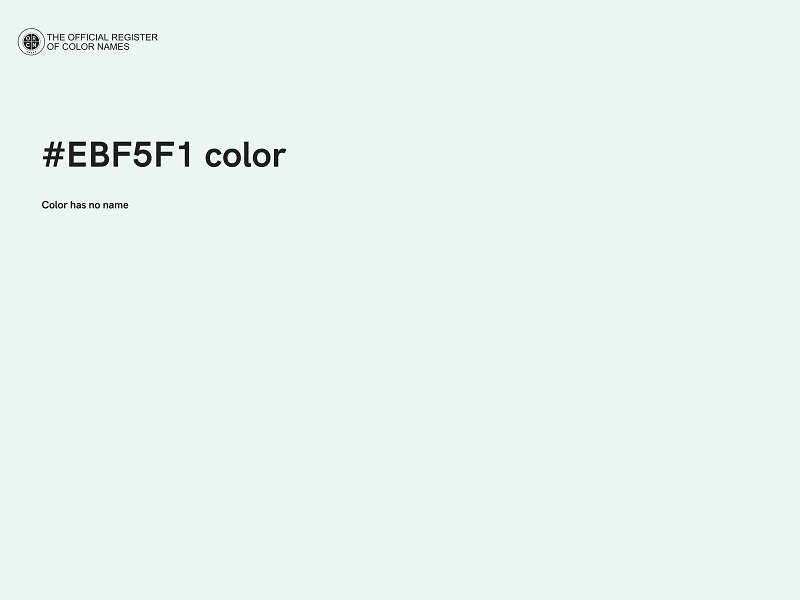 #EBF5F1 color image